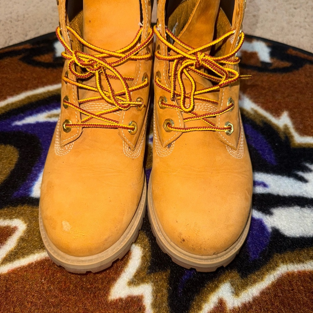 Boys Tan Timberland Lace-Up Boots
